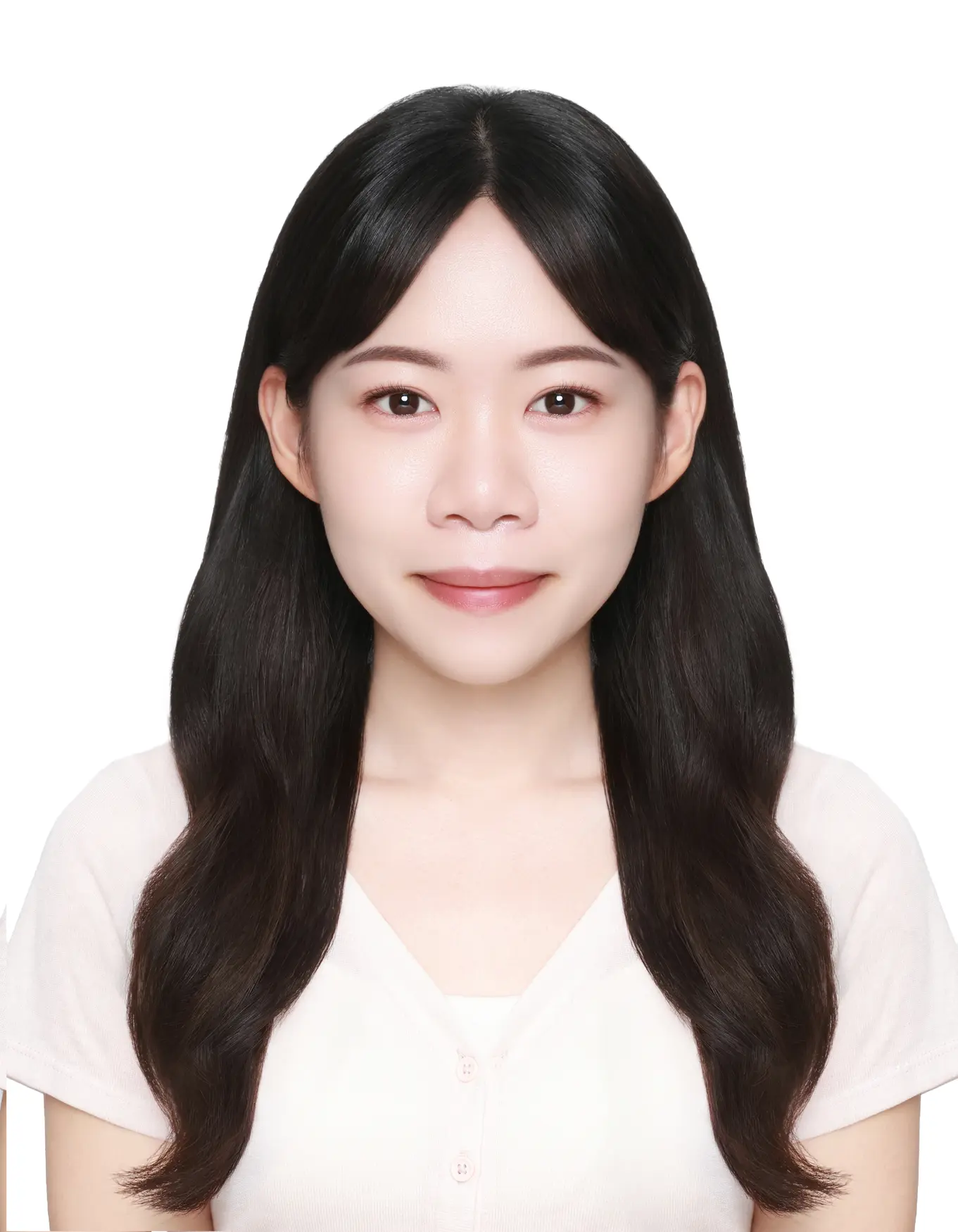 白色服裝韓式證件照作品