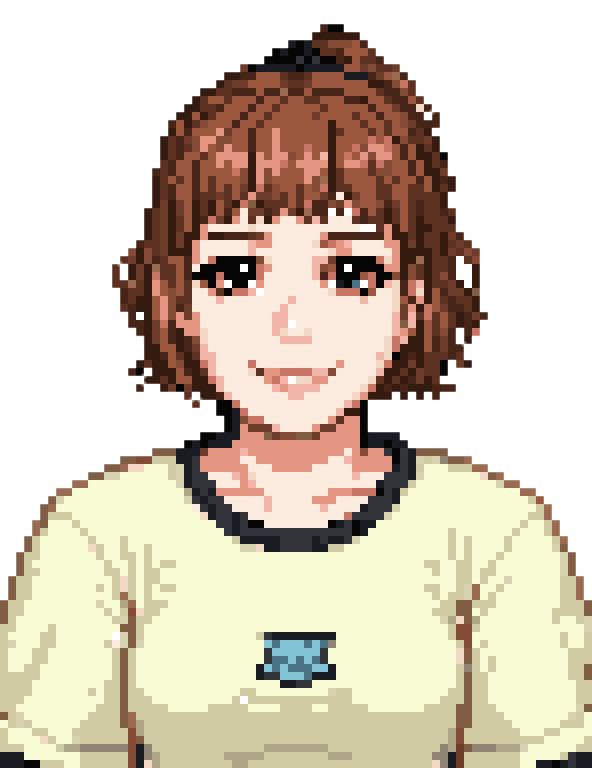 像素風女性人像