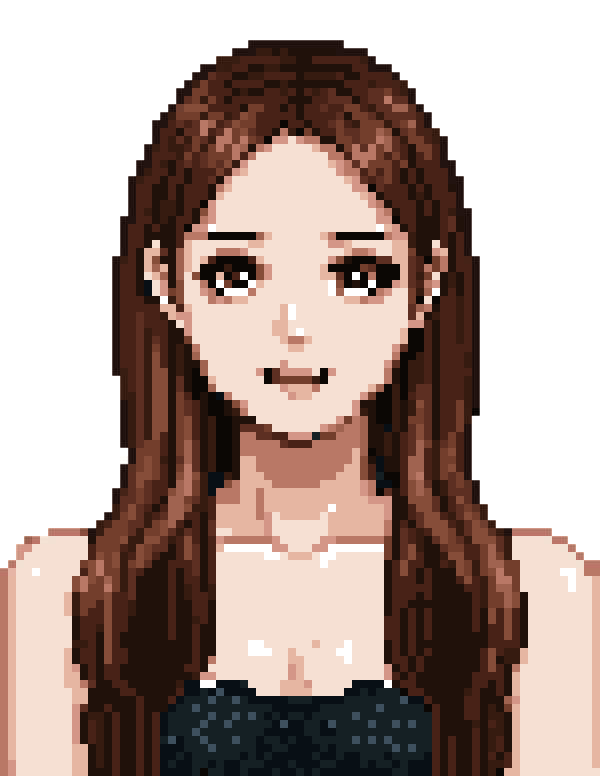 像素風女性人像